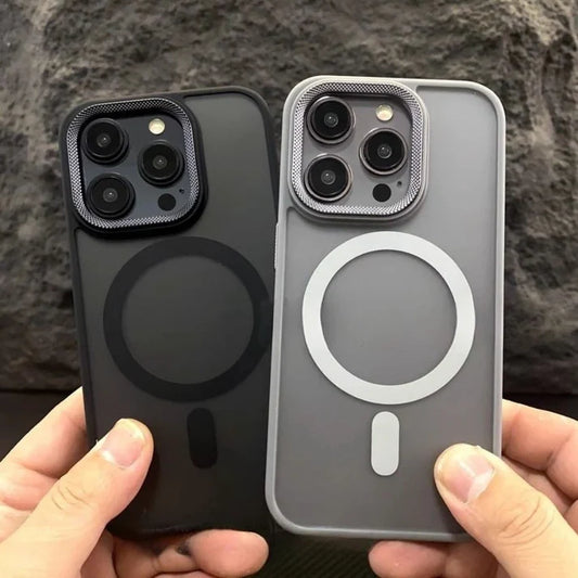 Semi Transparent Matte Frosted Case with Magsafe