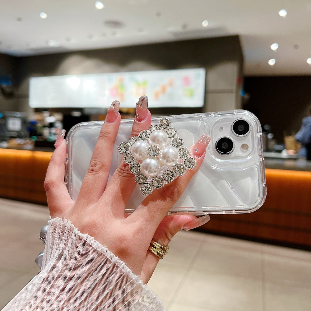 Silver Wrinkles Transparent iPhone Case