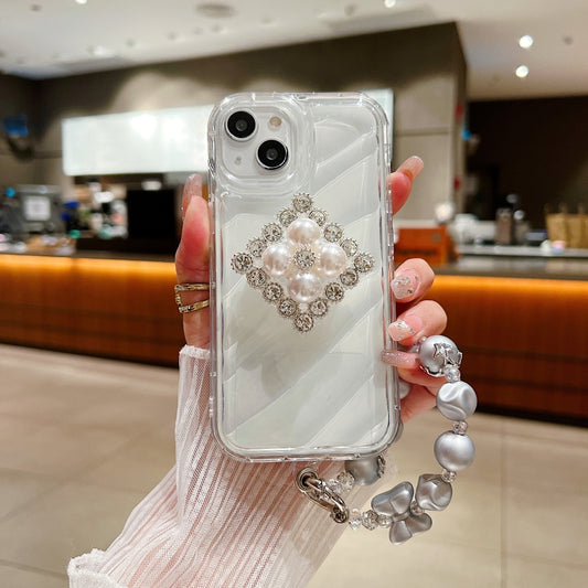 Silver Wrinkles Transparent iPhone Case
