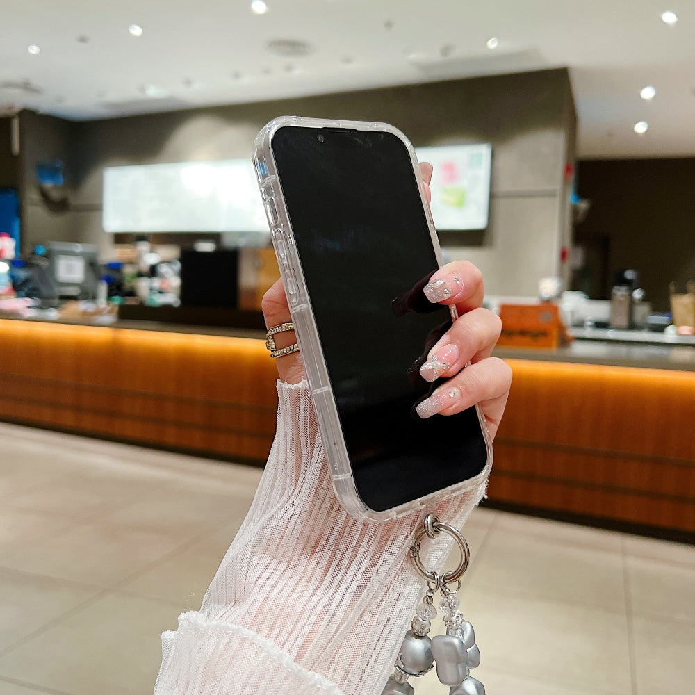 Silver Wrinkles Transparent iPhone Case