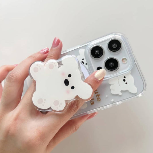Cute Puppy Magnetic Pop Socket Case